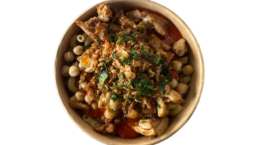 Egyptian Koshari Bowl with spiced Chicken